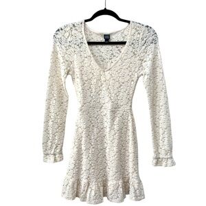 Wild Fable Cream Floral Lace Dress, XS